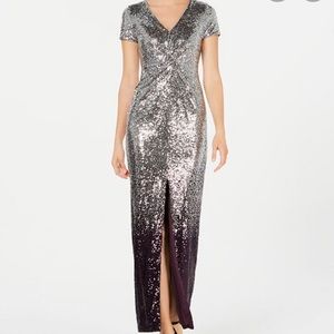 Calvin Klein Ombre Sequin Gown